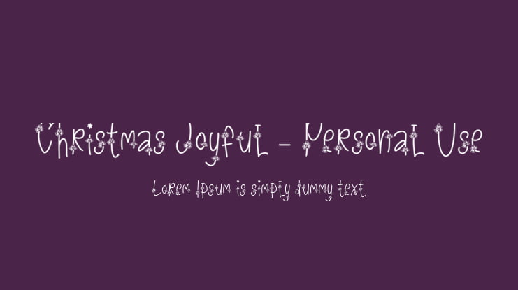Christmas Joyful - Personal Use Font