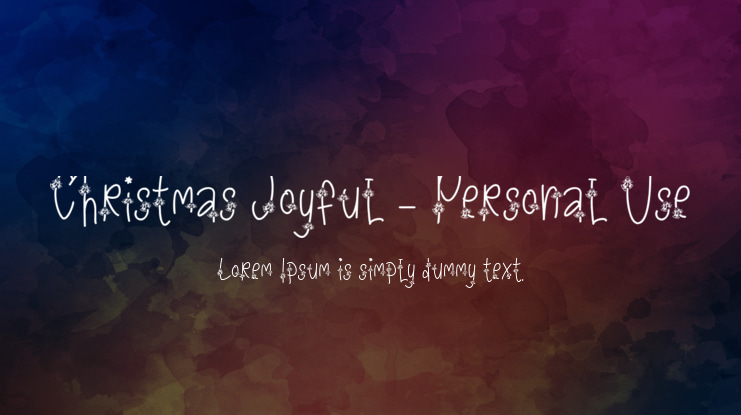 Christmas Joyful - Personal Use Font