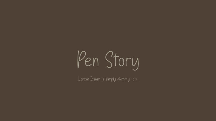 Pen Story Font