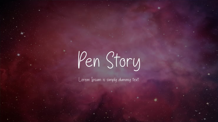 Pen Story Font