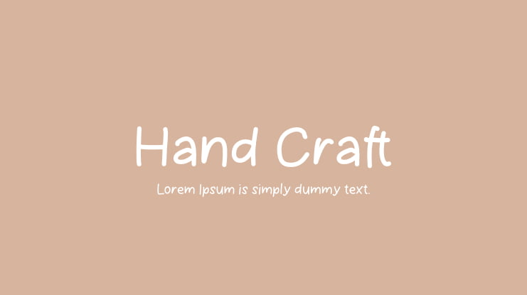 Hand Craft Font