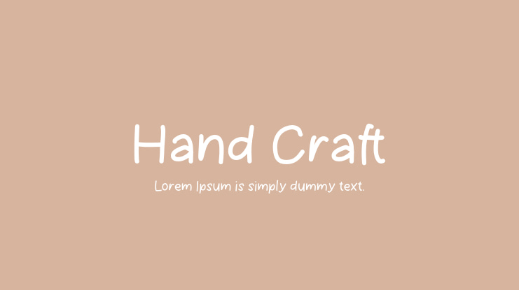 Hand Craft Font