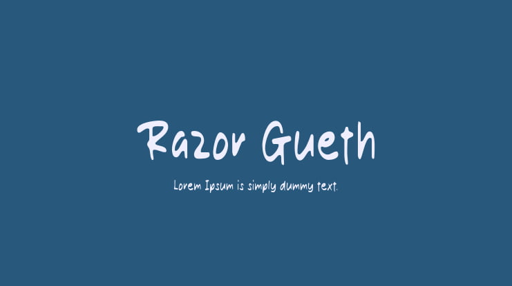 Razor Gueth Font