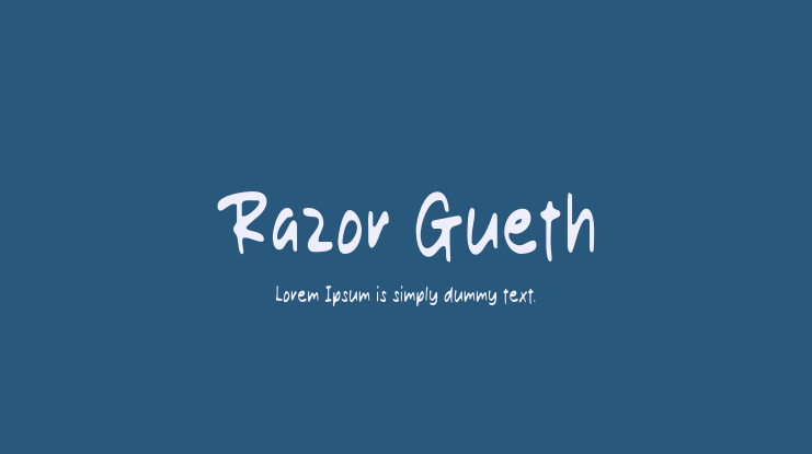 Razor Gueth Font