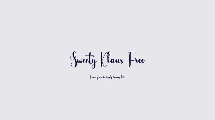 Sweety Klaus Free Font