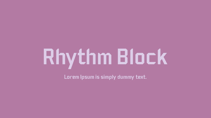 Rhythm Block Font