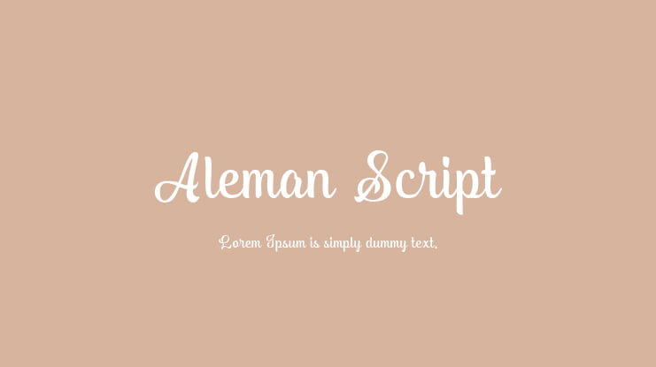 Aleman Script Font