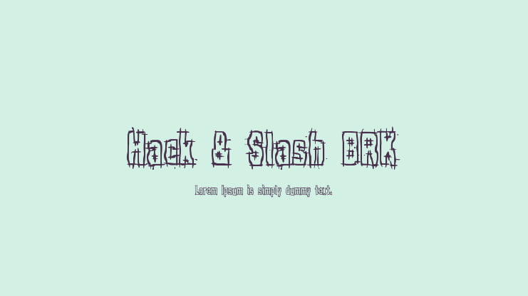 Hack & Slash BRK Font