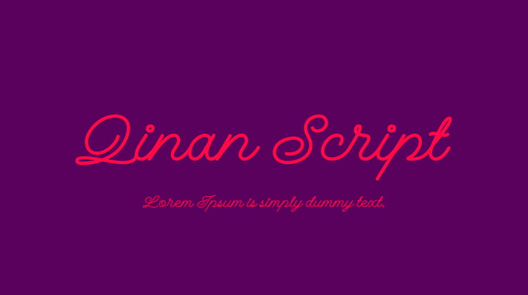 Qinan Script Font