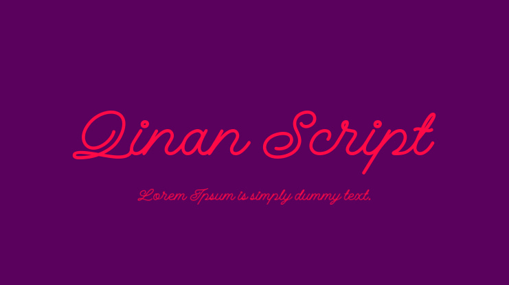 Qinan Script Font