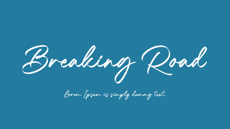 Breaking Road Font