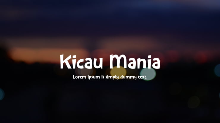 Kicau Mania Font