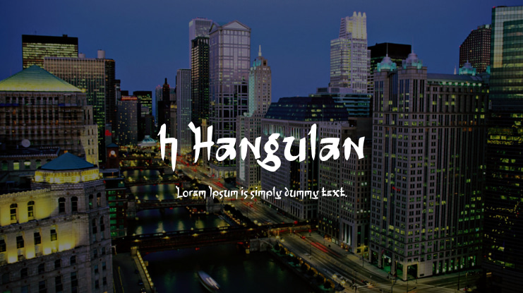 h Hangulan Font