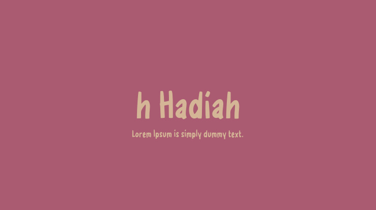 h Hadiah Font