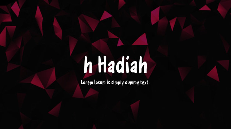 h Hadiah Font