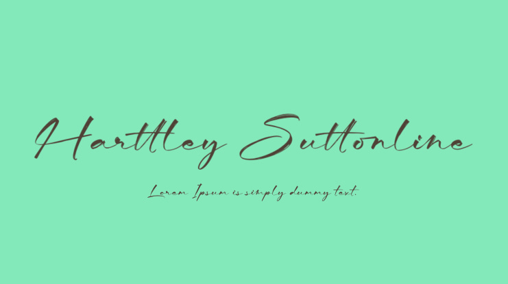 Harttley Suttonline Font