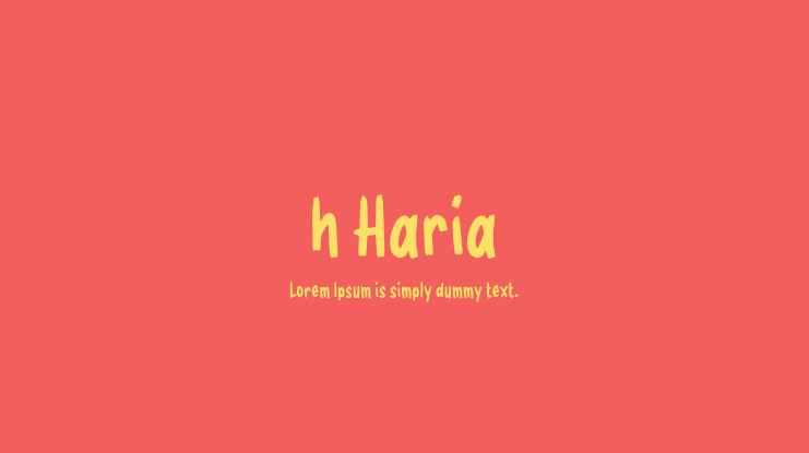 h Haria Font