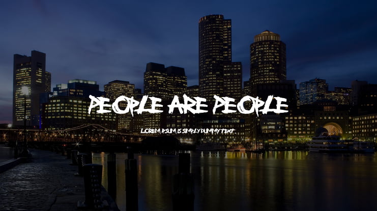 People Are People Font