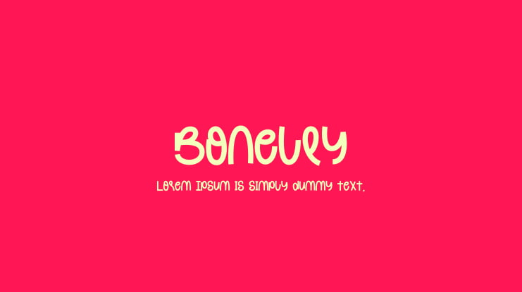 Bonelly Font