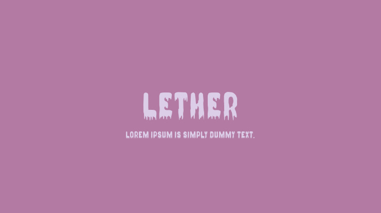 LETHER Font