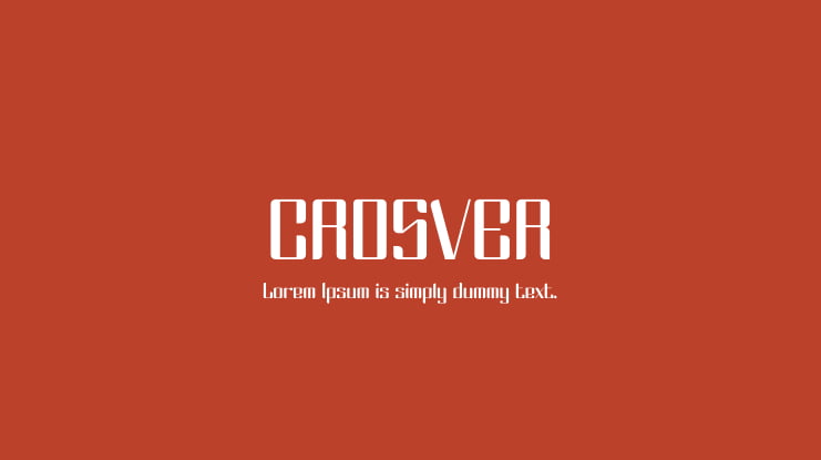 CROSVER Font