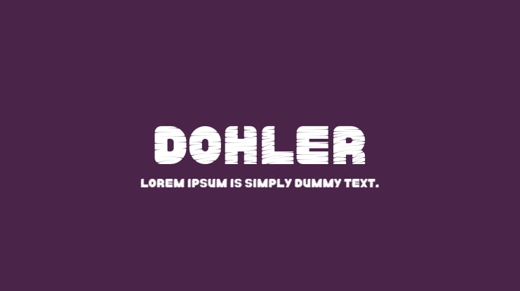 DOHLER Font