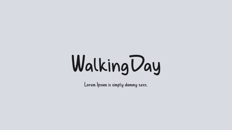 WalkingDay Font