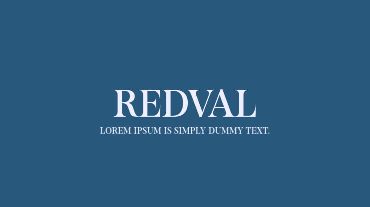 Redval Font Family