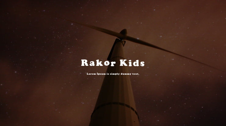Rakor Kids Font