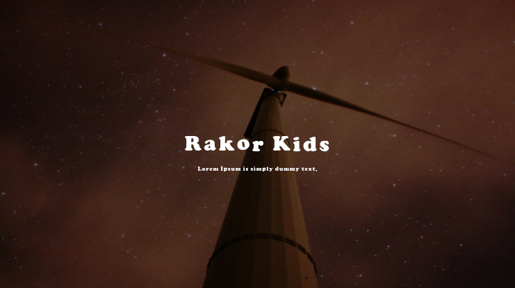 Rakor Kids Font