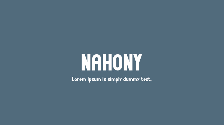 NAHONY Font