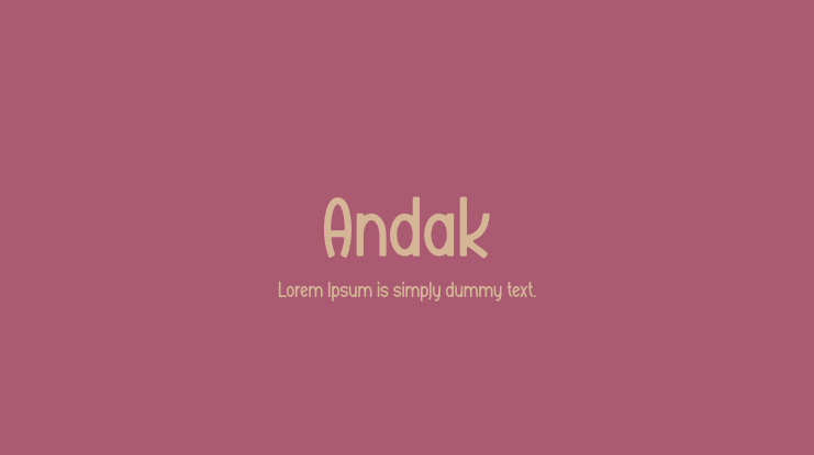 Andak Font