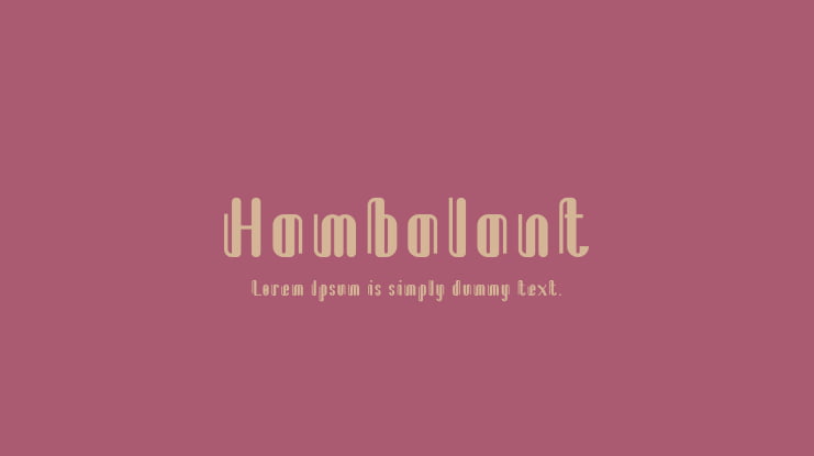 Hambalant Font