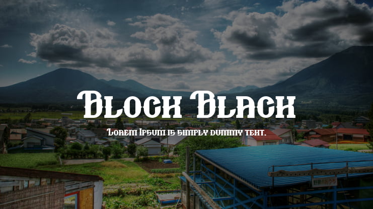 Block Black Font