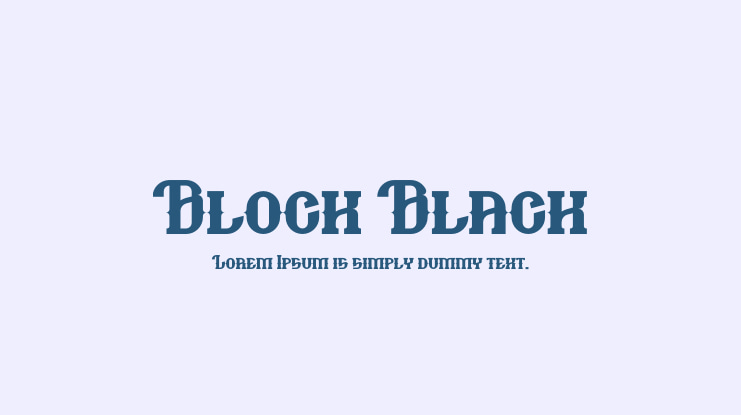 Block Black Font