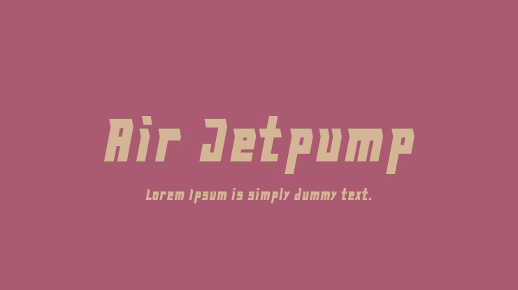 Air Jetpump Font