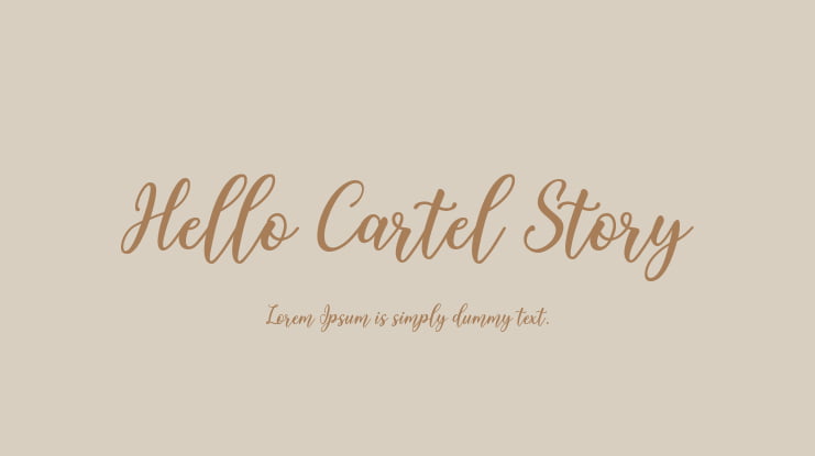 Hello Cartel Story Font Family