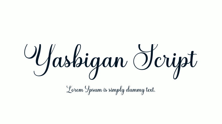 Yasbigan Script Font