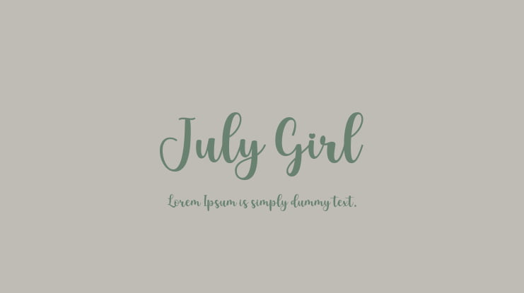 July Girl Font
