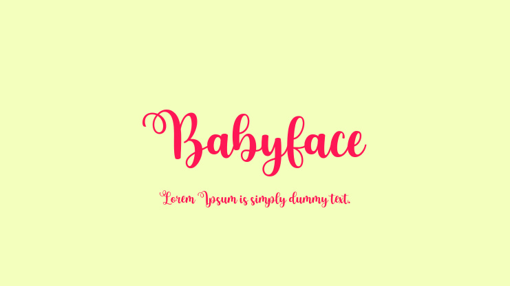 Babyface Font