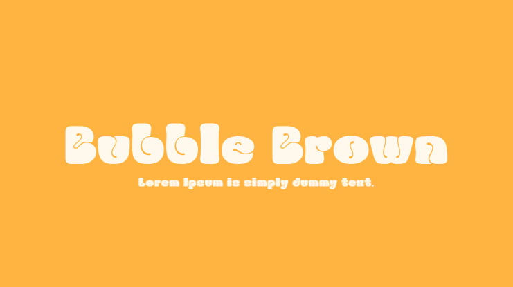 Bubble Brown Font