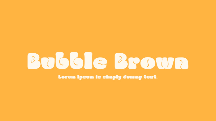 Bubble Brown Font