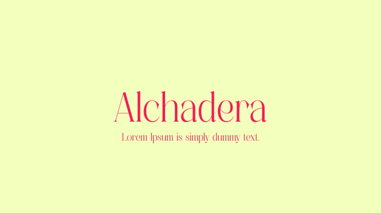 Alchadera Font