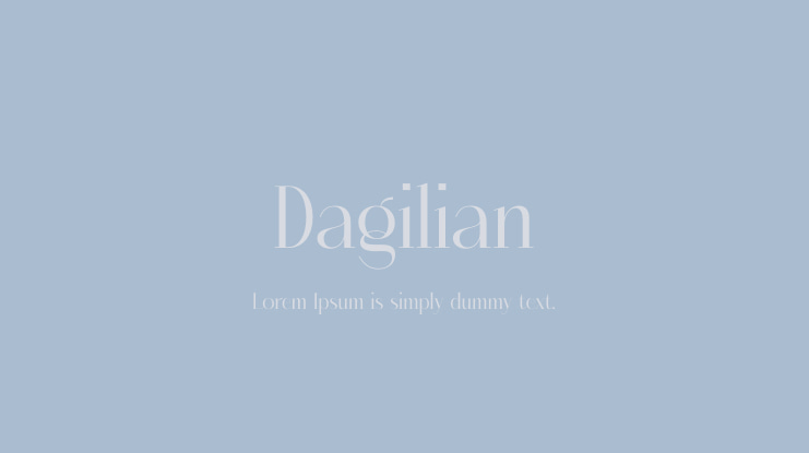 Dagilian Font