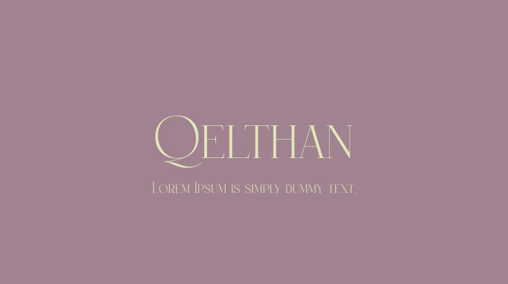 Qelthan Font