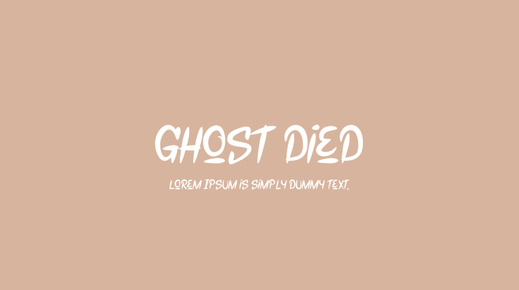 Ghost Died Font