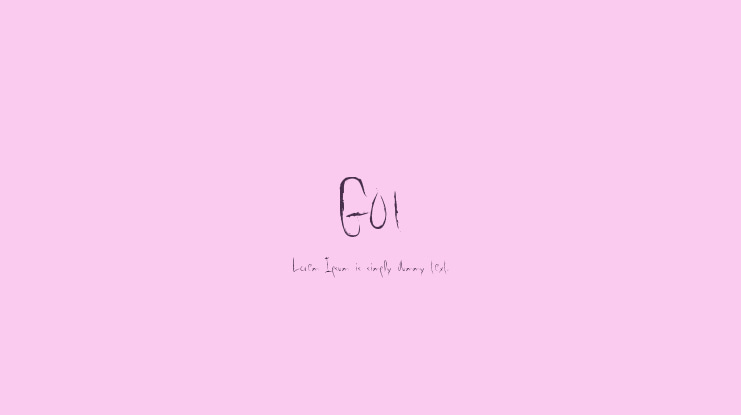 G01 Font