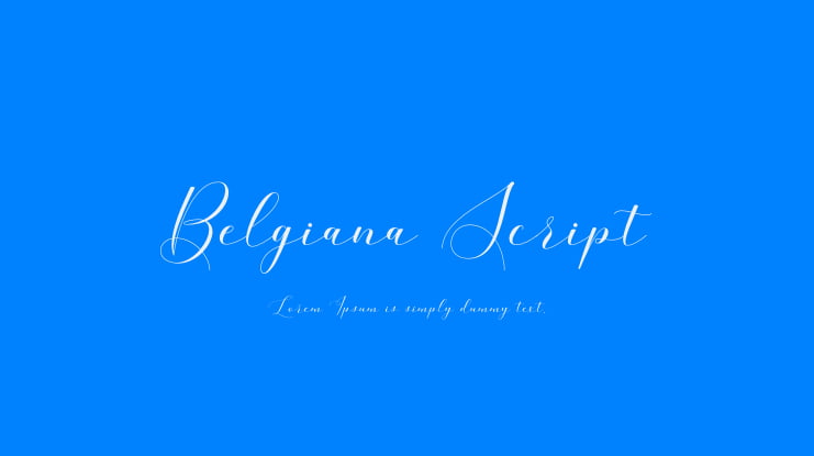 Belgiana Script Font