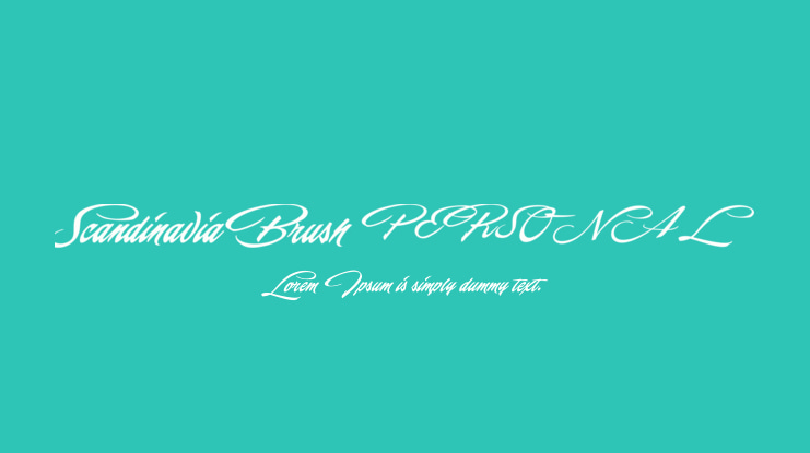Scandinavia Brush PERSONAL Font