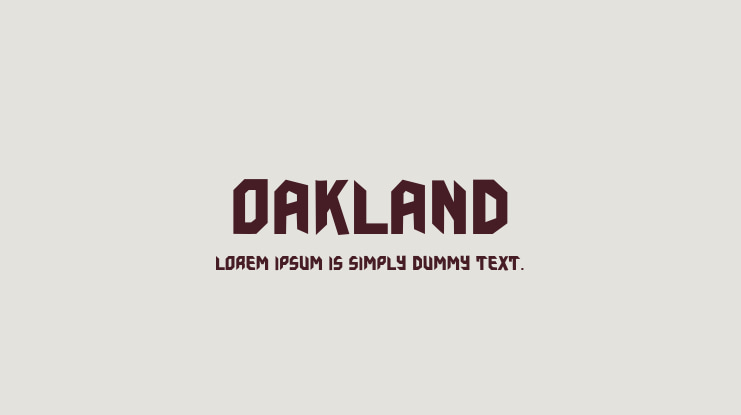 Oakland Font